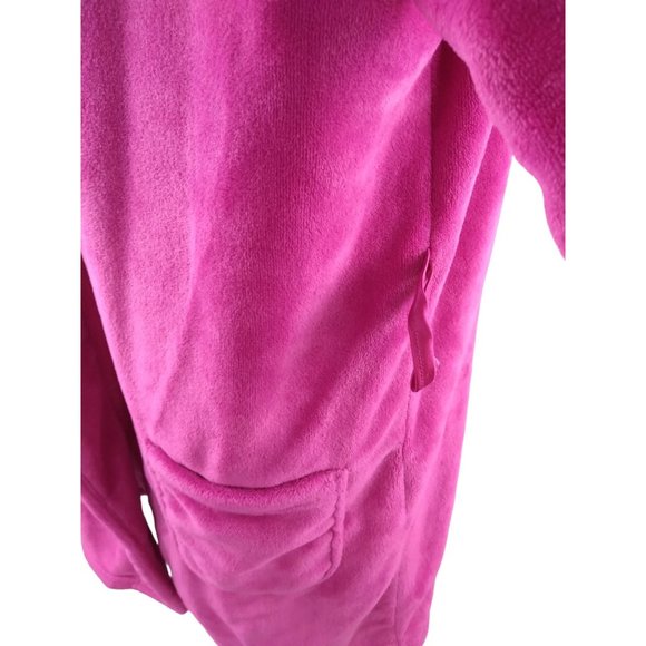 VICTORIA'S SECRET Pink Leopard cozy fleece dressing robe gown size xs/s NO BELT - Picture 13 of 13
